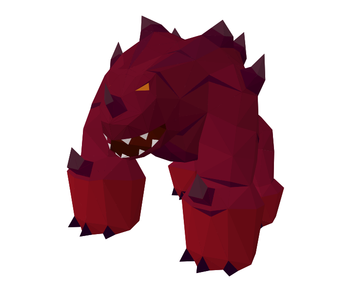 TzTok-Jad, the red four-legged guardian of the Fight Caves